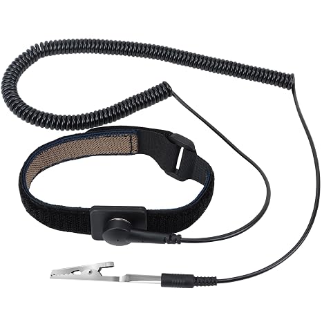 STREBITO Anti Static Wrist Strap, 11" Velcro Adjustable Grounding Bracelet