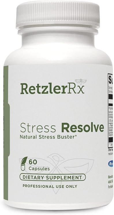HormoneSynergy Stress Resolve by Dr. RetzlerRxTM - Natural Stress Buster for Calm, Relaxation & Mood Support - Magnolia Officinalis, Ashwagandha, L-Theanine, Banaba & Maral Extract