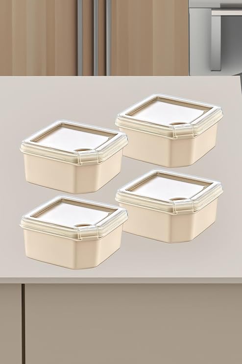 Smartware 4 Q-Box Storage Container Latte 350 ML