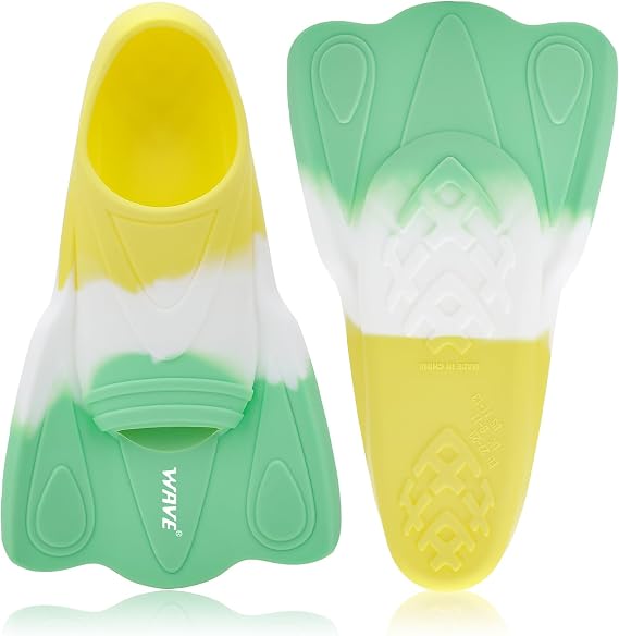 Kids Swim Fins,Short Youth Swim Flippers for Kids Swimming Training Fins for Lap Swimming Pool Snorkeling for Children Girls Boys Beginner