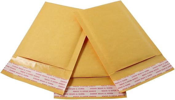 HGP #0000, 4" x 6", 15 Pack, Kraft Bubble Mailers Padded Shipping Envelopes Self Seal Small Size 