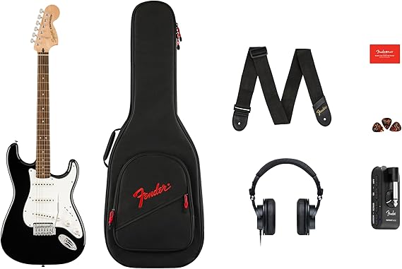 Squier by Fender Affinity Strat Guitar Set with Mustang Micro Amplifier