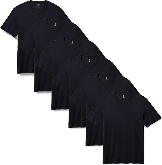 Amazon Essentials Men's Regular-Fit Short-Sleeve Crewneck T-Shirt, Pack of 6