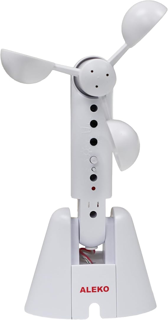 ALEKO Awning Wind-Sun Sensor for Retractable Patio Awning | 110V AC | AWSS | Auto retract in high wind, sun-triggered extension, protects awning fabric, wireless install, weatherproof housing here