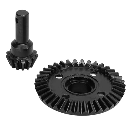 38T 13T Gear, Steel Axle Gears Quiet Efficient Transmission RC Car Gear Set with Tapered Bevel Gear for 1/10 Model Car