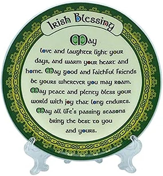 Royal Tara New Bone China Spiral Shamrock with Celtic Knot 4 Inch Decorative Plate Authentic Irish Gift