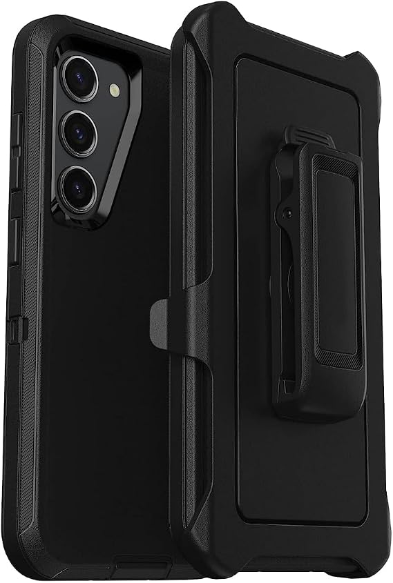 Defender Case Compatible with Samsung Galaxy S23 5G Screenless Case with Port Protection and Belt Clip Black