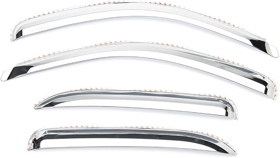Putco 480137 Element Chrome Window Visor - Set of 4