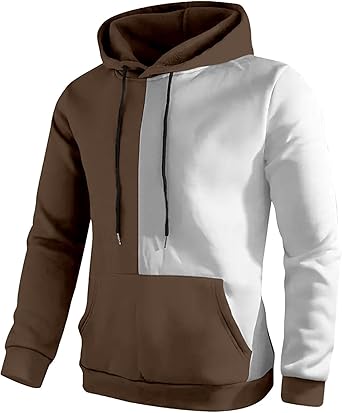 Men's Fashion 3D Casual Part Print Hooded Pullover Long Sleeve Drawstring Hooded Sweater Tops Outdoor Warm