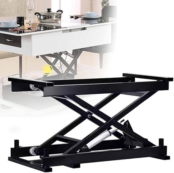 Electric Scissor Lift Table with Wireless Remote Control, Adjustable Height Lifting Platform, Hydraulic Lift for Warehouse or Factory