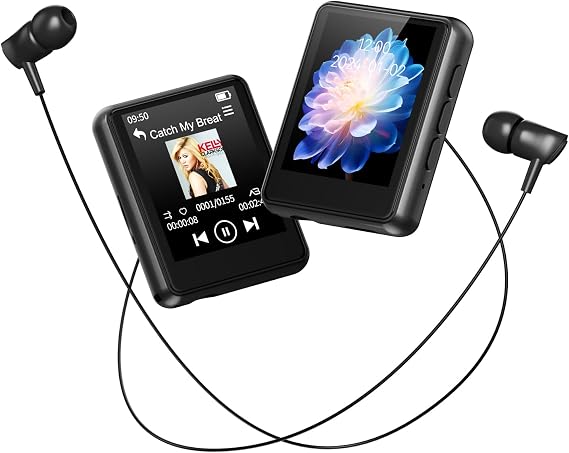 64GB MP3 Player Bluetooth 5.3 Touchscreen Portable Mini mp3-player Kinder Musikplayer mit Lautsprecher UKW-Radio mit Aufnahmeunterstützt 128 GB TF-Karte High-Fidelity-Klangqualität Media Player