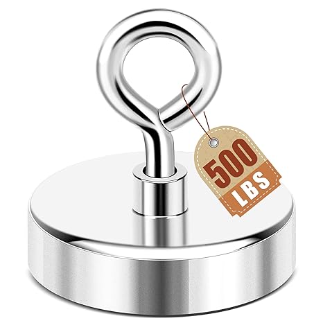 DIYMAG Super Strong Neodymium Fishing Magnet 500lb 227kg Traction Rare Earth Magnet River Recovery Magnetic Fishing Diameter 60mm