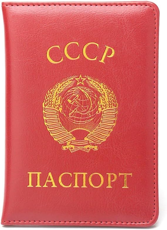 CCCP USSR Passport Holder Russian Case for Passports Pu Leather Travel Wallet Card Holder