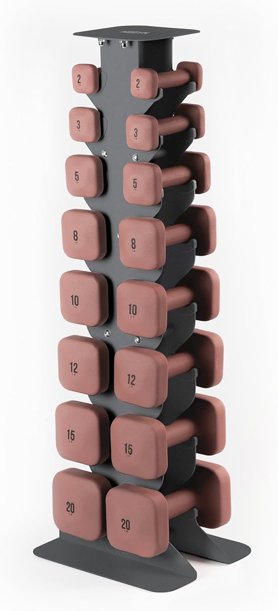 WeGym SafeGrip Square Dumbbells with Anti Slip Handles, Aesthetic Free Weights for Home Workouts, Stable Design Prevents Rolling during Floor Exercises - Set