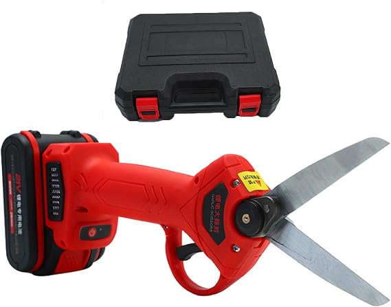 Electric Kitchen Bone Scissors,21v Lithium Battery Heavy Duty Poultry Shears/Multi-Function Kitchen Scissors for Kitchen Cut Chicken Bones Vegetables Crab Legs,Red