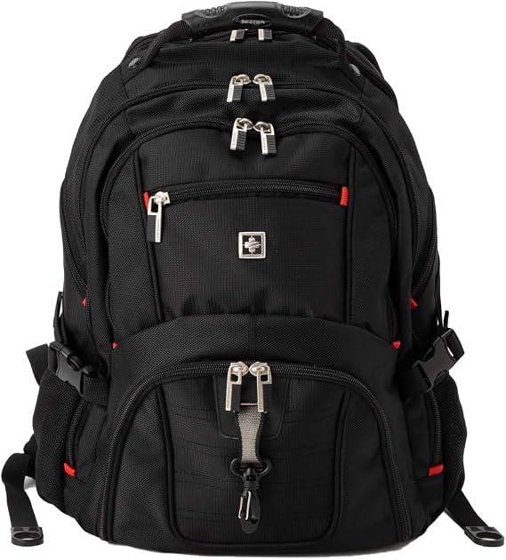 Swisswin SW8112 Rucksack, Popular, Men's, Women's, Large Capacity, Black, College Students, High School Students, School, Stylish, Travel Bag, Climbing, Outdoor, Outdoor, Commuting, Business Backpack,