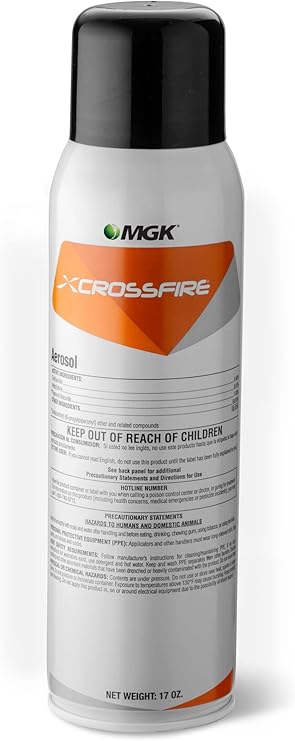 MGK Crossfire Aerosol | Insecticide Spray | 17oz Can | Indoor Bed Bug Killer, for Long-Lasting Bed Bug Control, Ready to Use