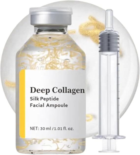 Silk Peptide Face Ampoule 30ml,Microneedling Serum, Lntensive Lifting Serum with Micro-Needling Support, Reduces Fine Lines & Enhances Skin Radiance, Daily Firming Treatment