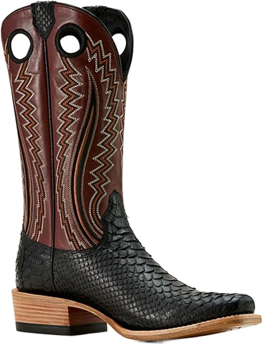ARIAT Men's Futurity Exotic Python Tall Western Boot Square Toe - 10058164 8 D(M) US Black