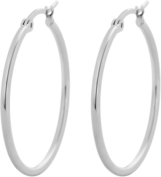 Rounded Hoops Earrings (20mm-60mm Diameter)