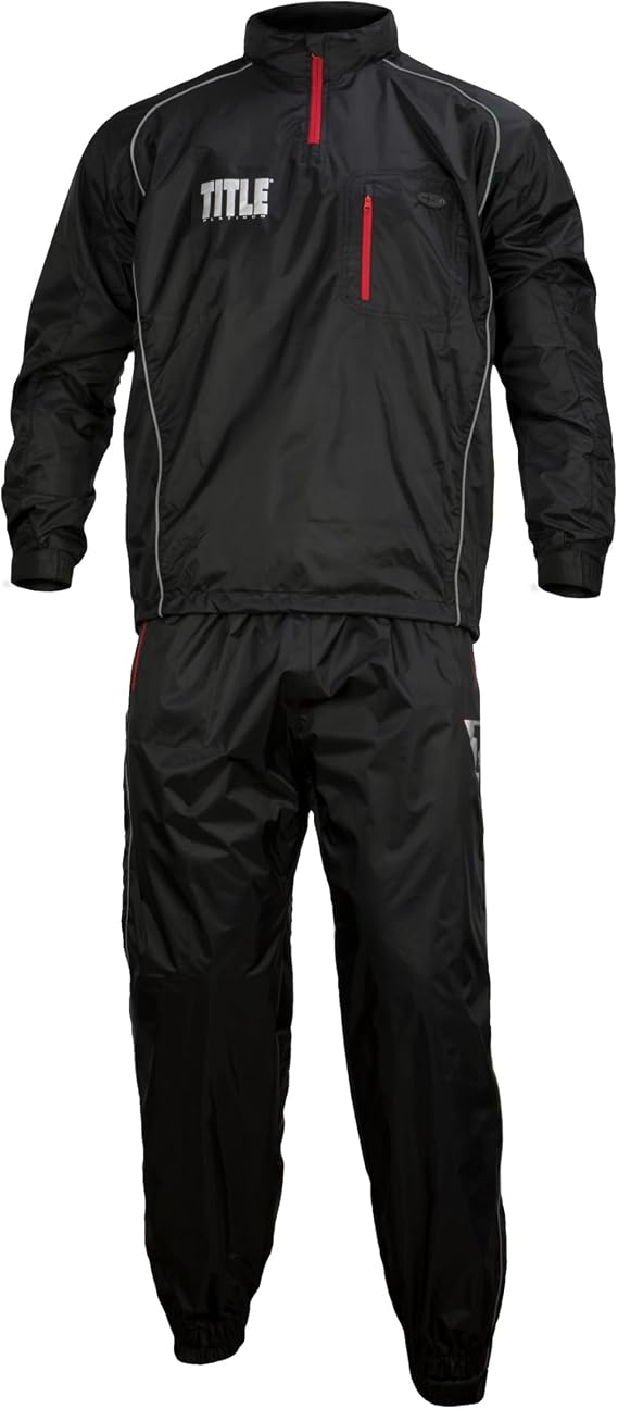 Title Boxing Platinum Prevail Rubberized Sauna Suit: Sauna Suit, Sauna Pants, Fitness Workout, Sweat Suits