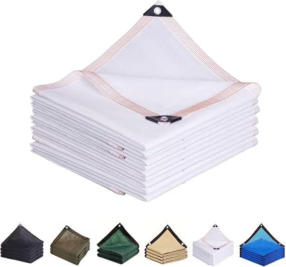 %90 güneş koruma kumaşı, yırtılmaz, teras, pergola, bahçe, köpek kulübesi, karavan için, tente, 3 m x 12 m (beyaz), çeşitli boyutlarda