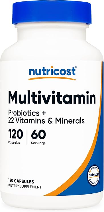Nutricost Multivitamin with Probiotics 120 Vegetarian Capsules | Packed With Vitamins & Minerals