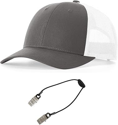 Richardson 115 Low-Profile Classic Trucker Adjustable Snapback Hat Bundle with THP Cap Catcher