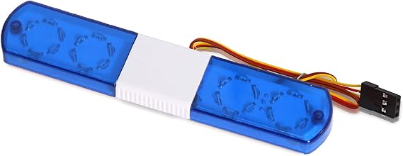 REDSPIDER RC Simulated Warning Lights, LED Lights for 1/10 1/8 1/12 RC Model Car WPL D12 HSP TRX4 Tamiya CC01 D90 Axial SCX10 (Blue, 115MM)