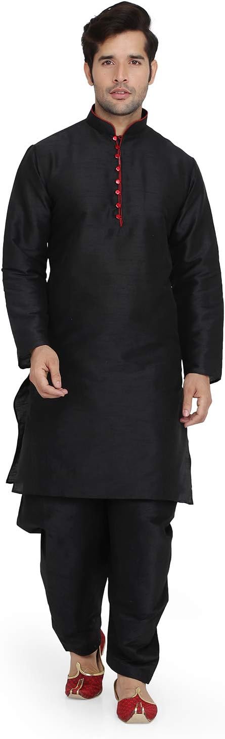 Royal Kurta Mens Silk Kurta And Salwar Set