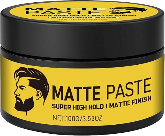 Matte Hair Paste for Men, Men's Hair Styling Clay, Strong Hold Matte Finish Sculpting & Styling Wax, Non-Greasy Long Lasting Definition & Textures, Add Volume & Texture, All Hair Types
