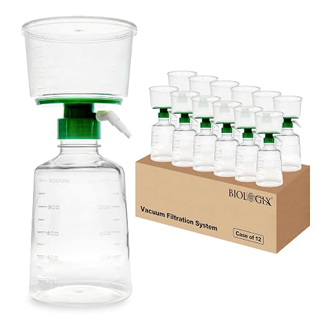 500ml Disposable Vacuum Filtration, 0.45m PES Sterile, 12Pcs