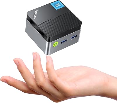 GMKtec Mini PC NucBox G5, Intel 12th Gen Alder Lake N97 up to 3.6GHz, 12GB RAM 256GB M.2 SSD, Home & Business Mini Computer, Silent Office Pc 4K UHD Dual HDIMI, RJ45 Ethernet