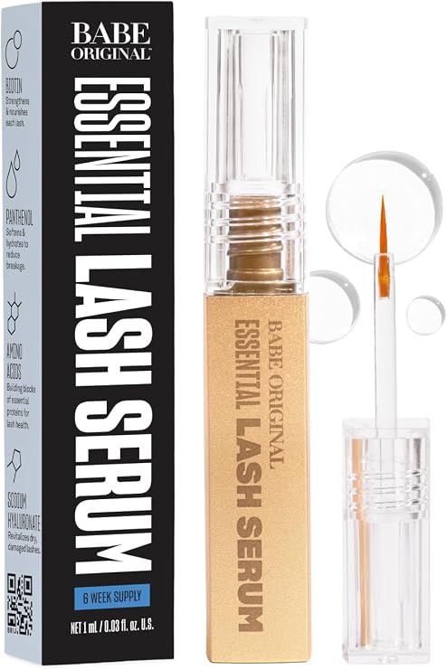 Babe Original Essential Lash Serum for Longer-Looking Lashes, 1mL