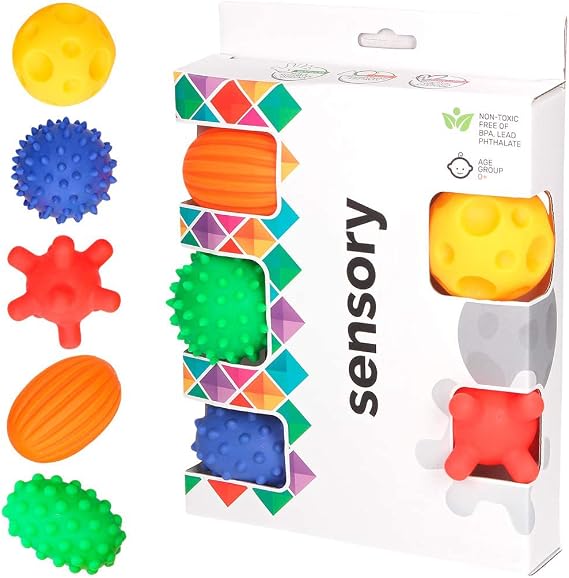 Poema & Rosa Sensory duyusal plastik bebek topu 5 adet