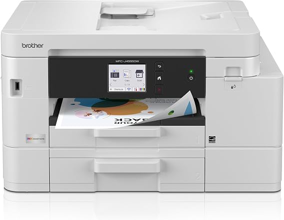 Brother INKvestment 4555 Wireless Color Inkjet All-in-One Printer with 2.7 Color Touchscreen and 2 Paper Trays | Includes Refresh Subscription Trial(1) (MFC-J4555DW)