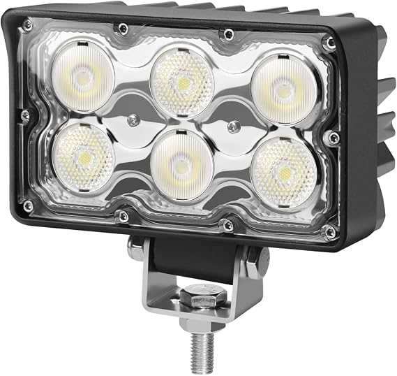 6 Inch LED Tractor Light, 60W Super Bright LED Work Light Rectangular Foglight 5500LM Waterproof 4x6 Flood Offroad Light for Truck, Tractor, ATV, SUV, UTV, Trailer, Excavator, Heavy Equipment (1 PCS)