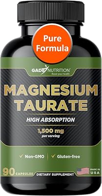 Gade Nutrition Pure Magnesium Taurate Calm & Sleep Supplement | Magnesium Supplement in Capsules Made in USA | Great Magnesium Complex
