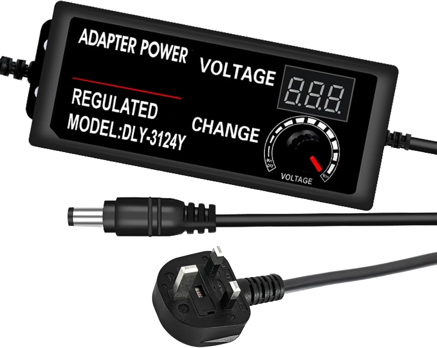 3-12V Adjustable Power Supply Adapter, 60 W Adjustable Power Supply 5 A Adapter with LED Display, AC DC Adapter, for LCD Monitor, Motor, Router, Camera etc