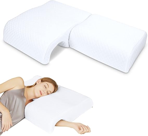 HOMCA Cuddle Pillow for Couples, Memory Foam Couples Pillow with Arm Hole