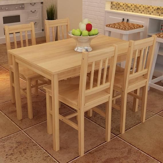 Essgruppe Holztisch Esstisch Esszimmer Esstischset Tischset 4 Stühle Kiefernholz