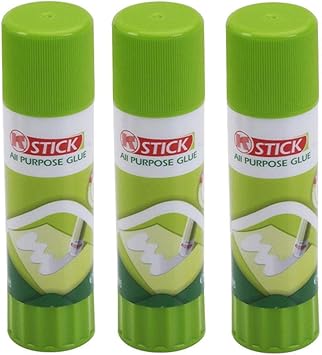 3pcs 3D Printer Glue Sticks, Solid Stickers for 3D Printer Hot Bed Print Filament PLA ABS PET PETG and Other More (3pcs)
