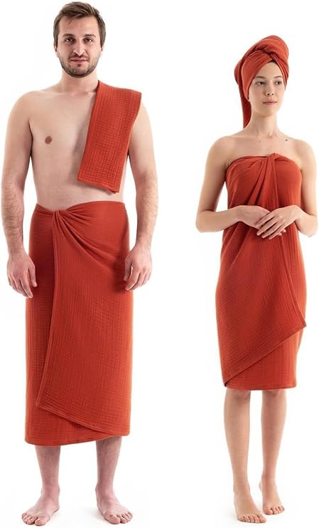 Müslin Bathroom Towel Set Tile
