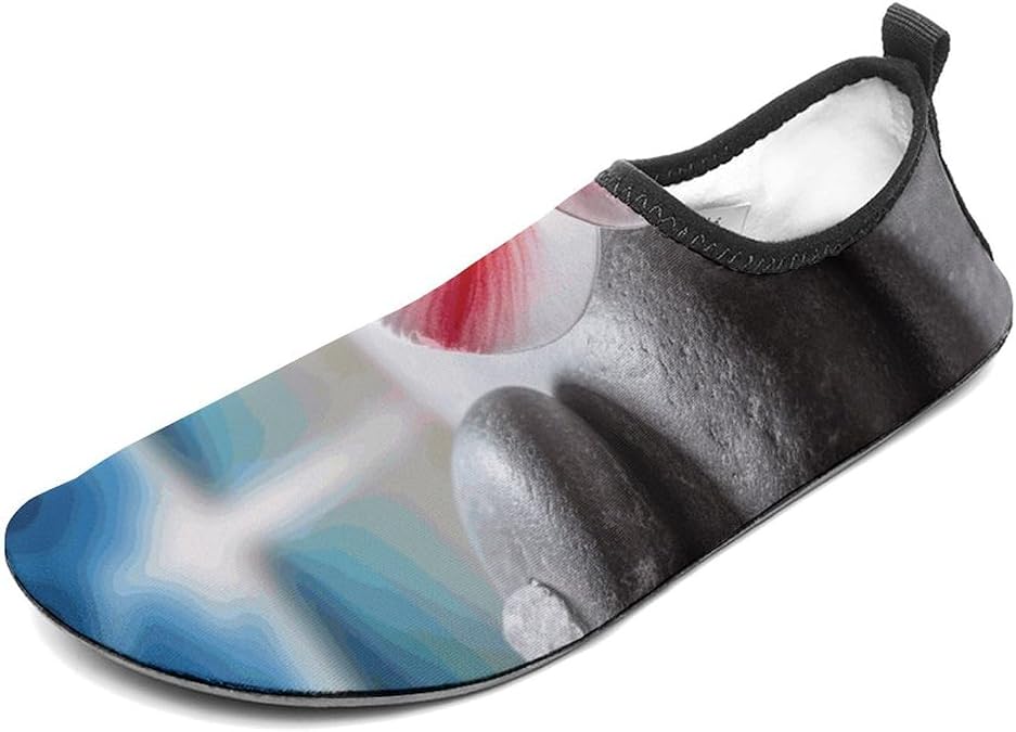 Water Shoes for Women Men Swim Beach Shoes Quick Dry Barefoot Aqua Shoes Tropical Flower and Zen Stone Sport Shoes Hiking Shoes 11/12men