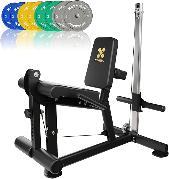 GXMMAT Leg Extension Machine - Multifunctional Workout Equipment for Home Gym, 400lbs Capacity with Adjustable Backrest & Leg Roller, Compact Strength Training for Quads, Hamstrings, Glutes and Core