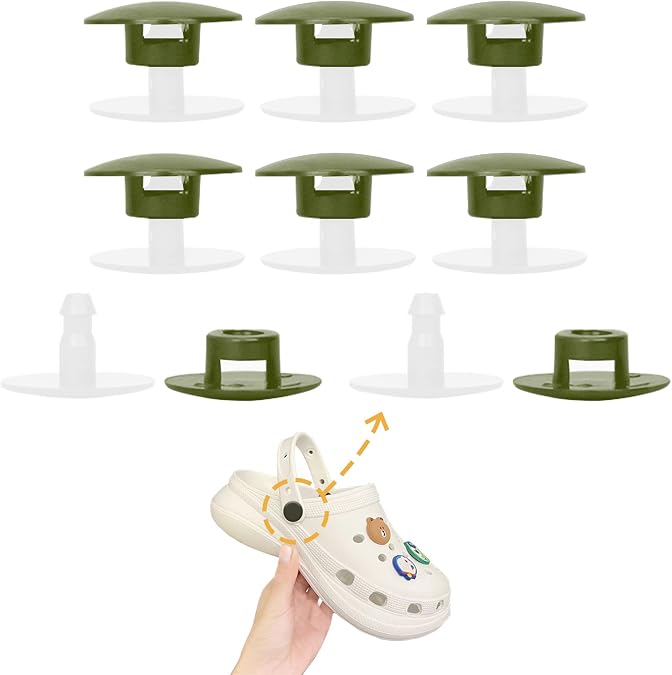 KOTESLLOE 8 Sets Replacement Rivets for Crocs, Replacement Parts for Crocs