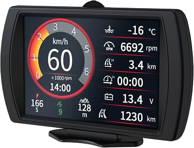 MR CARTOOL Automotive Digital Inclinometer M90 Car HUD Roll Pitch Angle Slope Meter for Off-Road SUV Vehicles