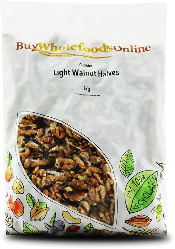 Organic Walnuts Light, Halves 1kg (BWFO)