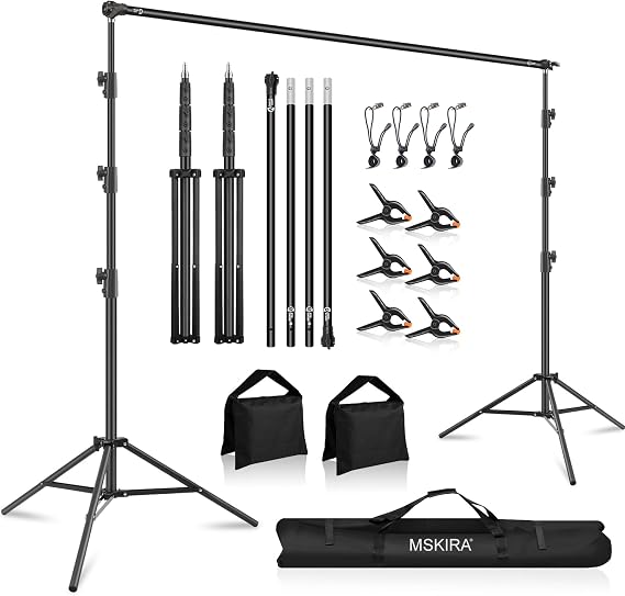 10x10Ft Heavy Duty Backdrop Stand, Adjustable Background Support Kit