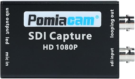 SDI to USB Capture Card, 1080P SDI Input to USB 3.0 Output, Live Streaming, Plug and Play, Windows, Linux Compatible